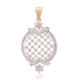 Beautifully Crafted Diamond Pendant Set with Matching Earrings in 18k gold with Certified Diamonds - PD1374P